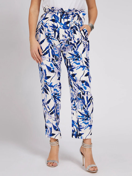 Módní Modern kalhoty, Bílá, Modrá barva, 2021