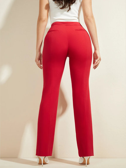 Módní Brigitte kalhoty, Červená barva, 2022