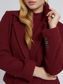 Luxusní Laurence kabát, Vínová, Červená barva, XS, S, M