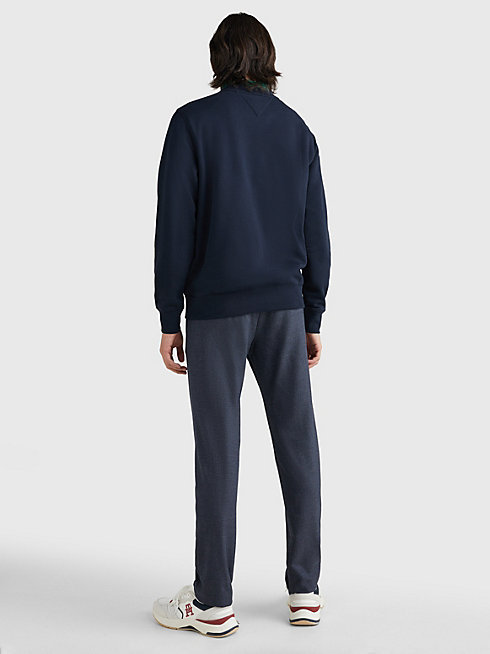 Módní Tommy Logo mikina, Navy barva, 2023