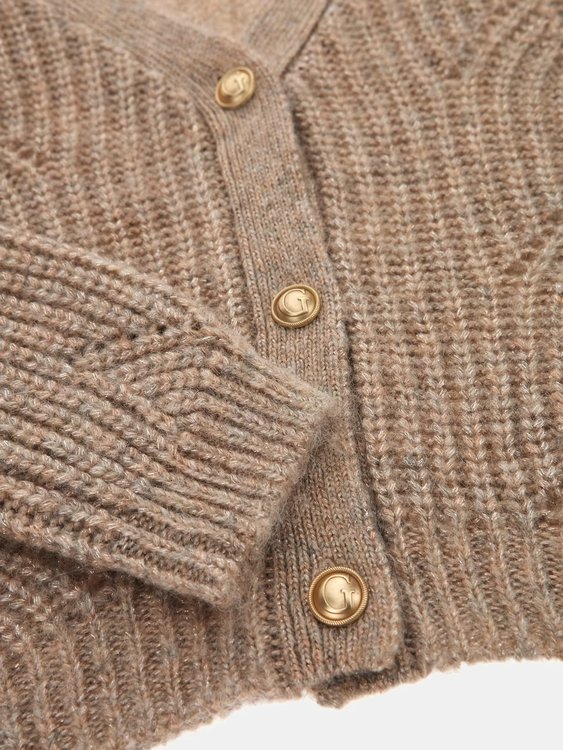 Luxusní Melanie svetr, Hnědá barva, XS, S, M, L