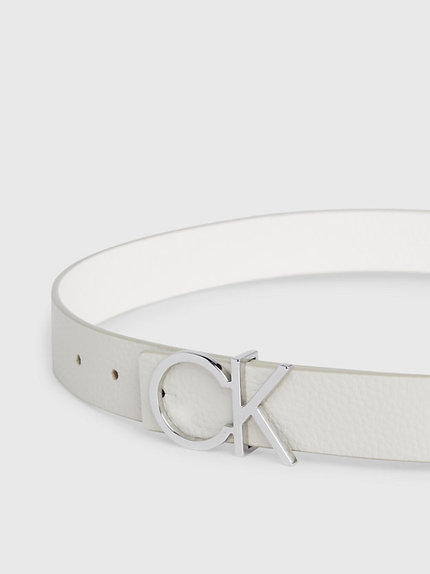 Módní CK Reversible pásek, Bílá barva, 2024