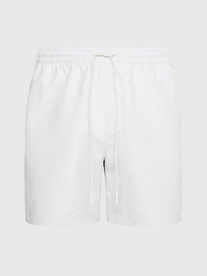 Calvin Klein Swimwear – Core Logo Tape plavky, Bílá barva