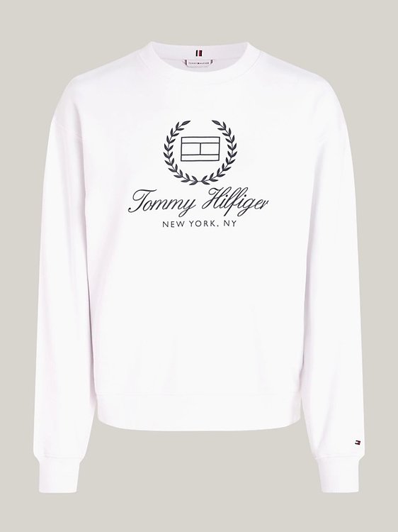 Reg Flag Script svetr Bílá barva Ženy