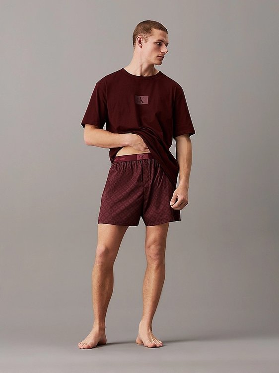 Calvin Klein Underwear – Shorts Pyjama set, Vínová barva