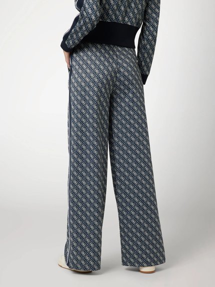 Módní Sarah 4G Logo kalhoty, Modrá barva, 2024