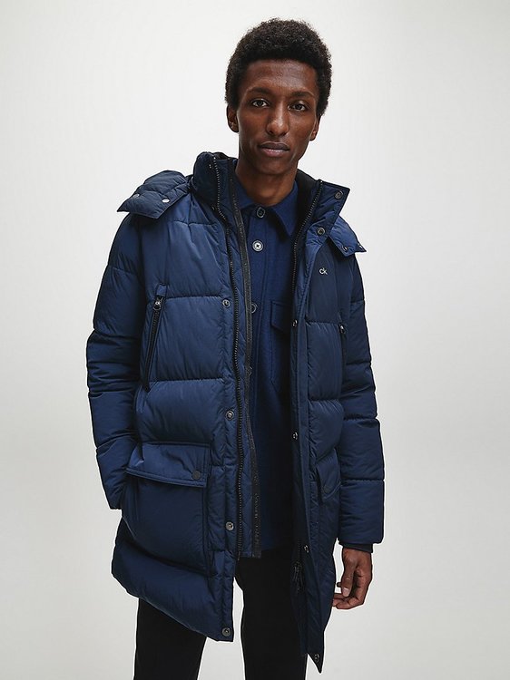 Calvin Klein – Crinkle Bunda, Modrá barva