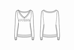 Guess – Front logo svetr, Bílá barva 1