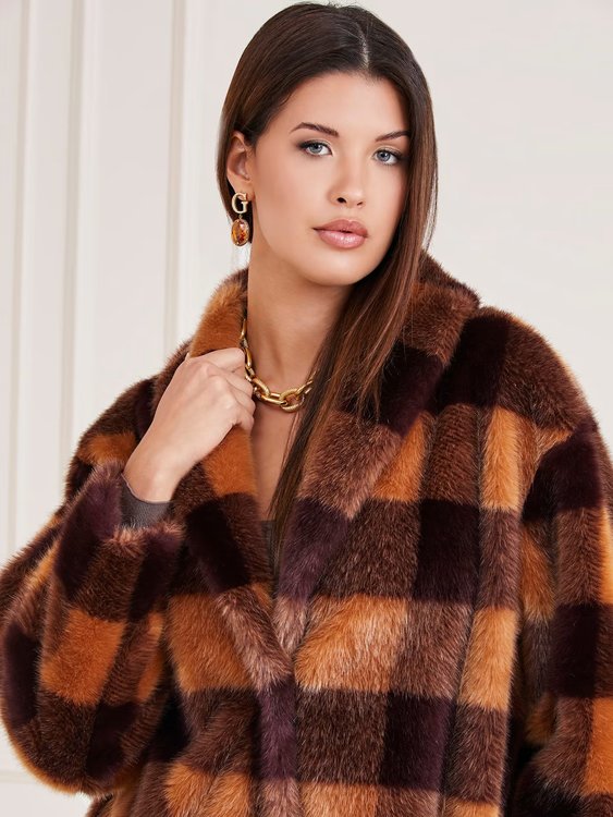 Luxusní Rochelle kabát, Hnědá barva, 36, 38, 40, 42