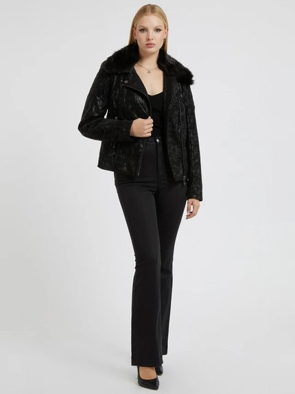 Módní Olivia bunda, Černá barva, 2022