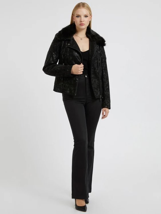 Módní Olivia bunda, Černá barva, 2022