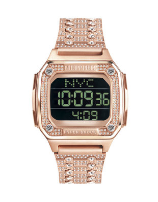 Philipp Plein – HYPER $HOCK hodinky, Růžové zlato barva
