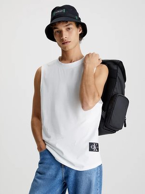 Calvin Klein Jeans – Monologo tílko, Bílá barva