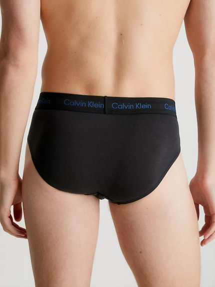 Módní Cotton Stretch slipy 3ks, Černá barva, 2023