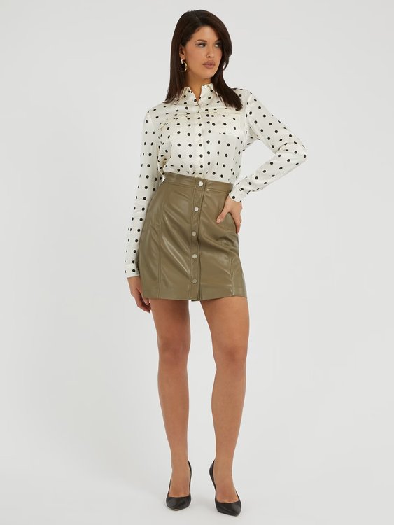 Módní Carola sukně, Khaki barva, 2023