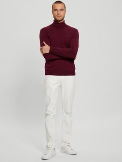 Luxusní Aaron svetr, Červená, Vínová barva, M, L