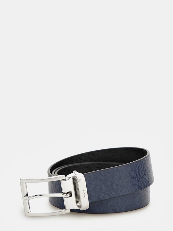 GUESS – Certosa Saffiano pásek, Černá, Navy barva