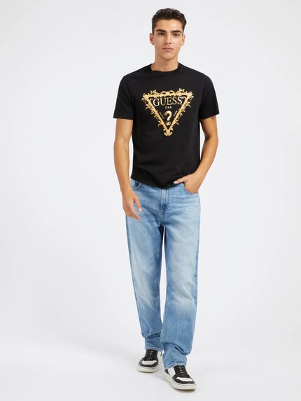 Módní Triangle triko, Černá barva, 2024