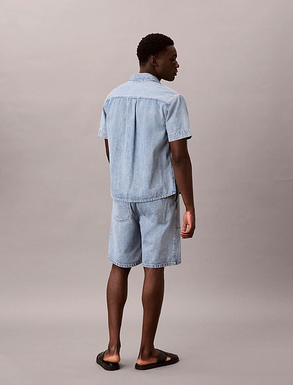 Luxusní Cotton Linen Denim šortky, Modrá barva, S, M, L