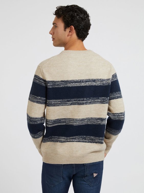 Pancras svetr – Guess, Krémová, Modrá barva Muži