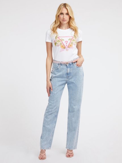 Módní Flowers triko, Bílá barva, 2023