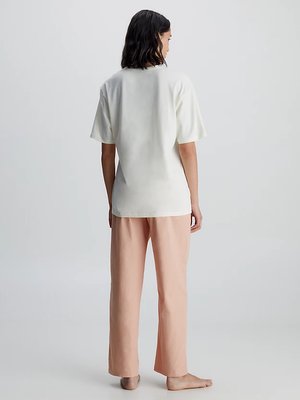 Pure Cotton pyžamový set – Calvin Klein Underwear, Bílá, Lososová, Růžová barva Ženy