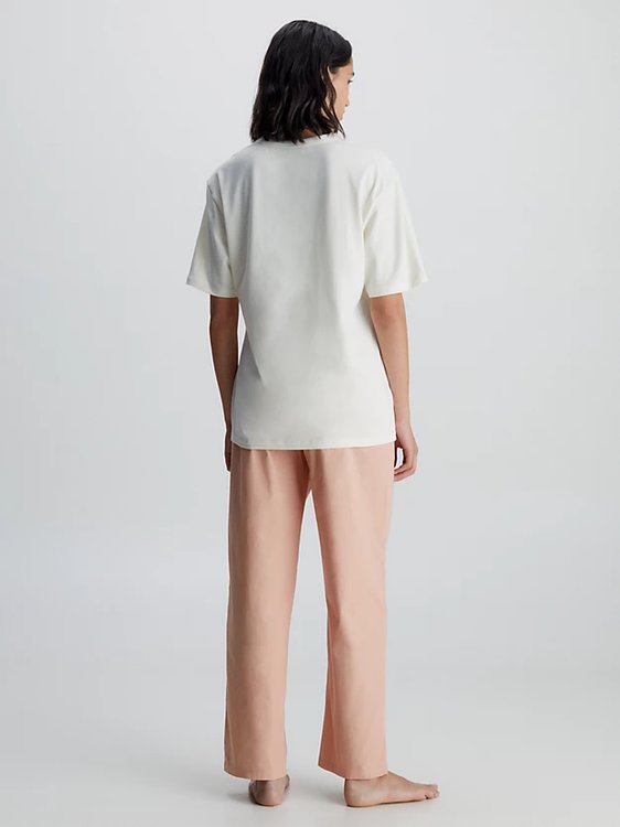 Pure Cotton pyžamový set – Calvin Klein Underwear, Bílá, Lososová, Růžová barva Ženy