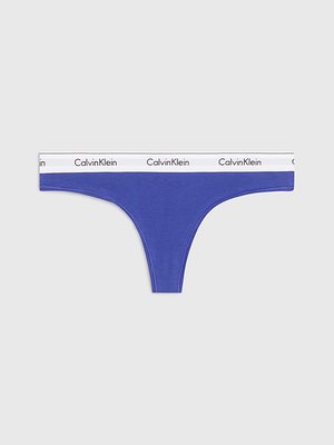 Calvin Klein Underwear – Modern Cotton tanga, Modrá barva
