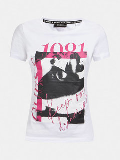 Luxusní Printed triko, Bílá barva, S, M, XL