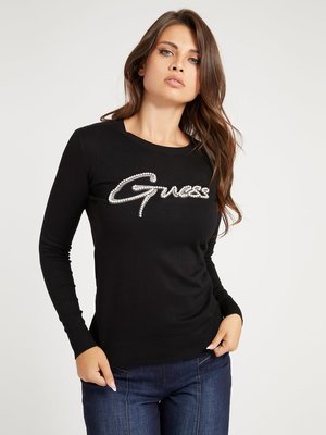 Ada logo svetr – Guess, Černá barva Ženy