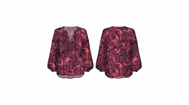 Luxusní Diamante halenka, Bordó, Červená barva, XS, S, M, L 1