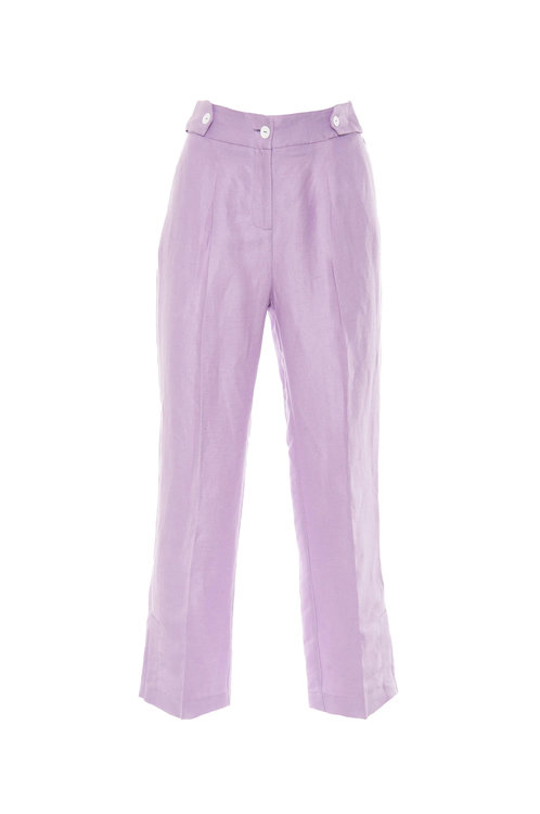 Módní Enza kalhoty, Fialová barva, 2022