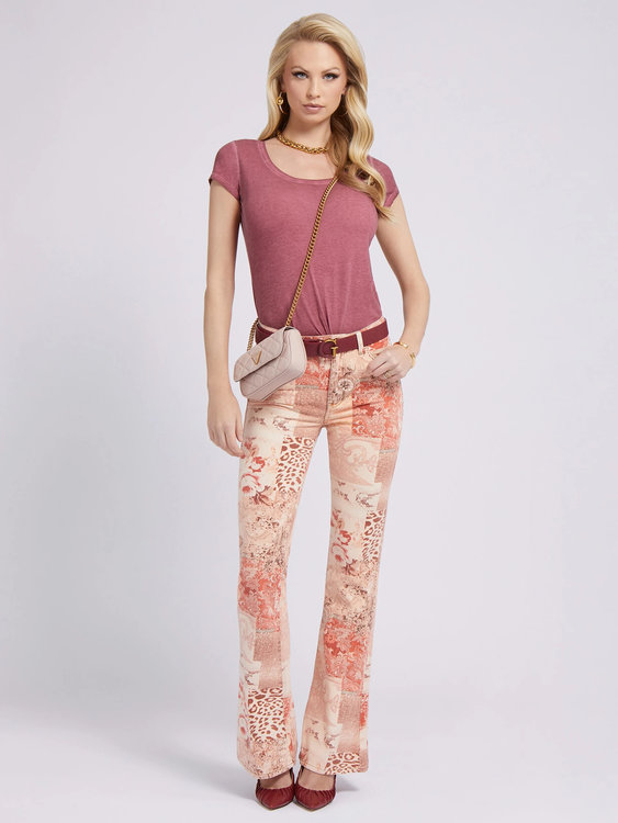 Luxusní Script logo tričko, Červená barva, XS, S, M, L