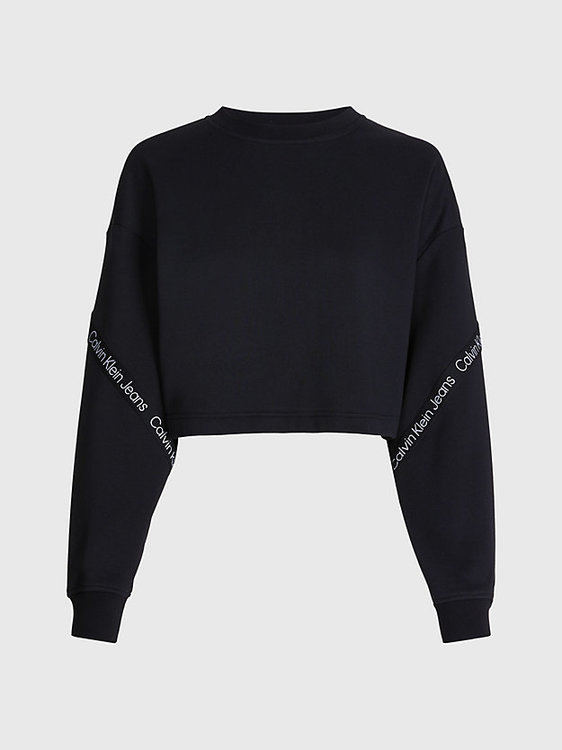 Logo Tape mikina Černá barva Ženy