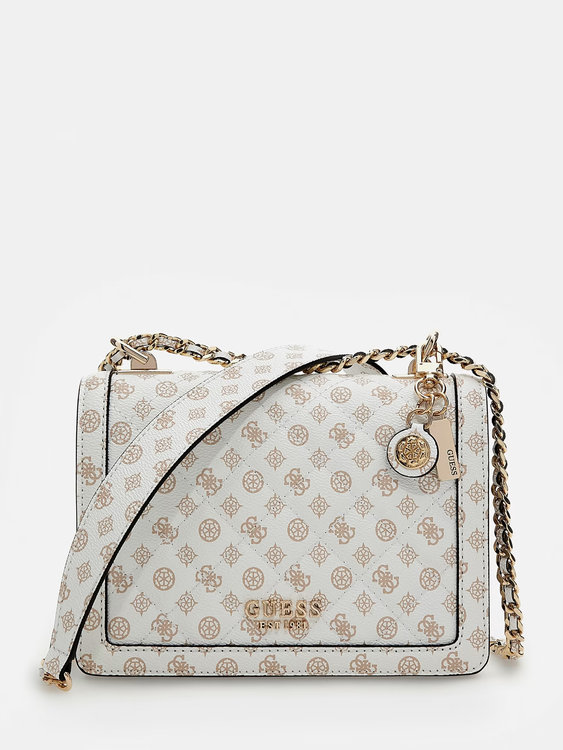 GUESS – Abey crossbody, Bílá barva