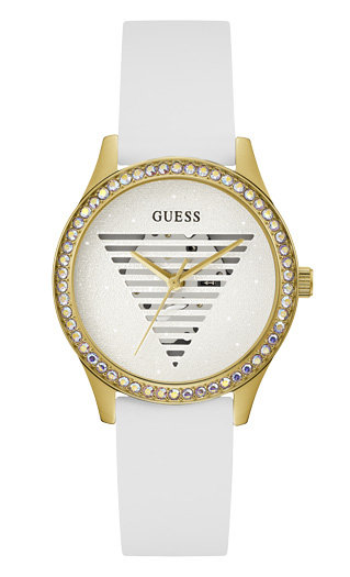GUESS – Lady Idol hodinky, Bílá, Zlatá barva
