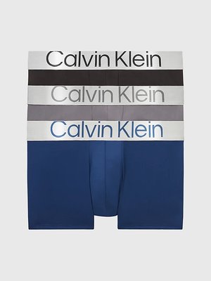 Calvin Klein Underwear – Micro Steel boxery 3ks, Modrá barva
