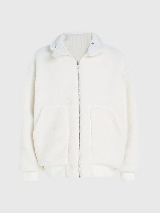 Calvin Klein Jeans, Bílá barva Reversible Sherpa bunda