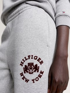 Luxusní Varsity Flock tepláky, Šedá barva, M