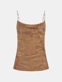 Daria Chain top Béžová barva Ženy