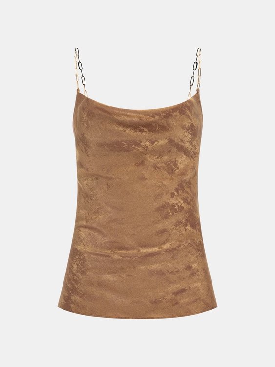 Daria Chain top Béžová barva Ženy