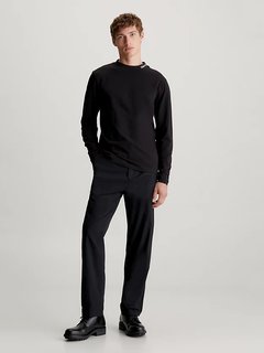 Luxusní Logo Mock Neck triko, Černá barva, L