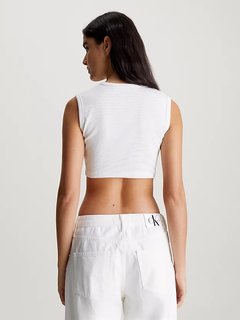 Cropped Tank top Bílá barva Ženy