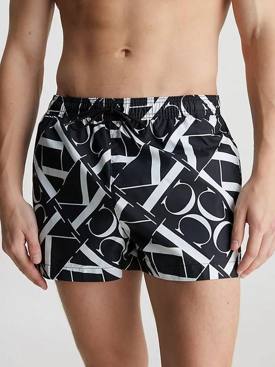 CK Monogram plavky – Calvin Klein Swimwear, Černá barva Muži