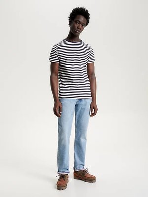 Stretch Slim Fit triko – Tommy Hilfiger, Bílá, Modrá barva Muži