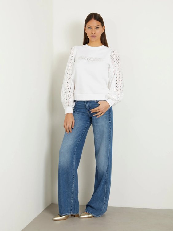 Sangallo mikina – GUESS, Bílá barva Ženy