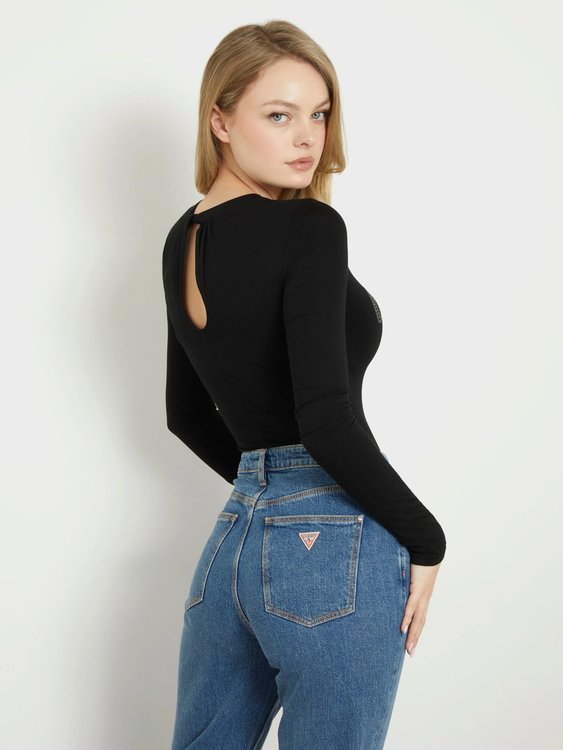 Alexandra Logo body – GUESS, Černá barva Ženy