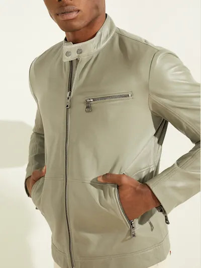 Módní Biker bunda, Zelená barva, 2022