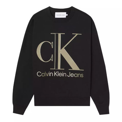 Calvin Klein Jeans – High shine mikina, Černá barva