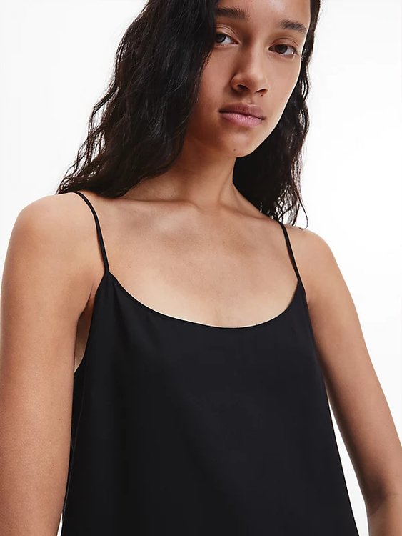 Luxusní Wovens pyžamový top, Černá barva, XS, S, M